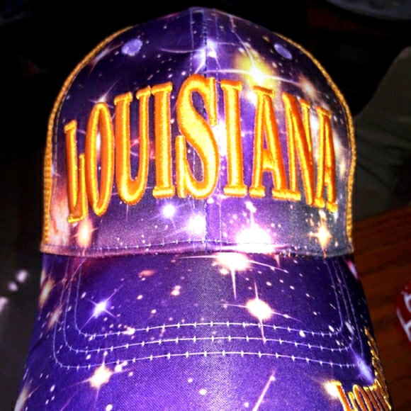 Local Crowns Louisiana Pride Patch Cap - Adjustable Snapback Hat In Purple & Gold - View #5
